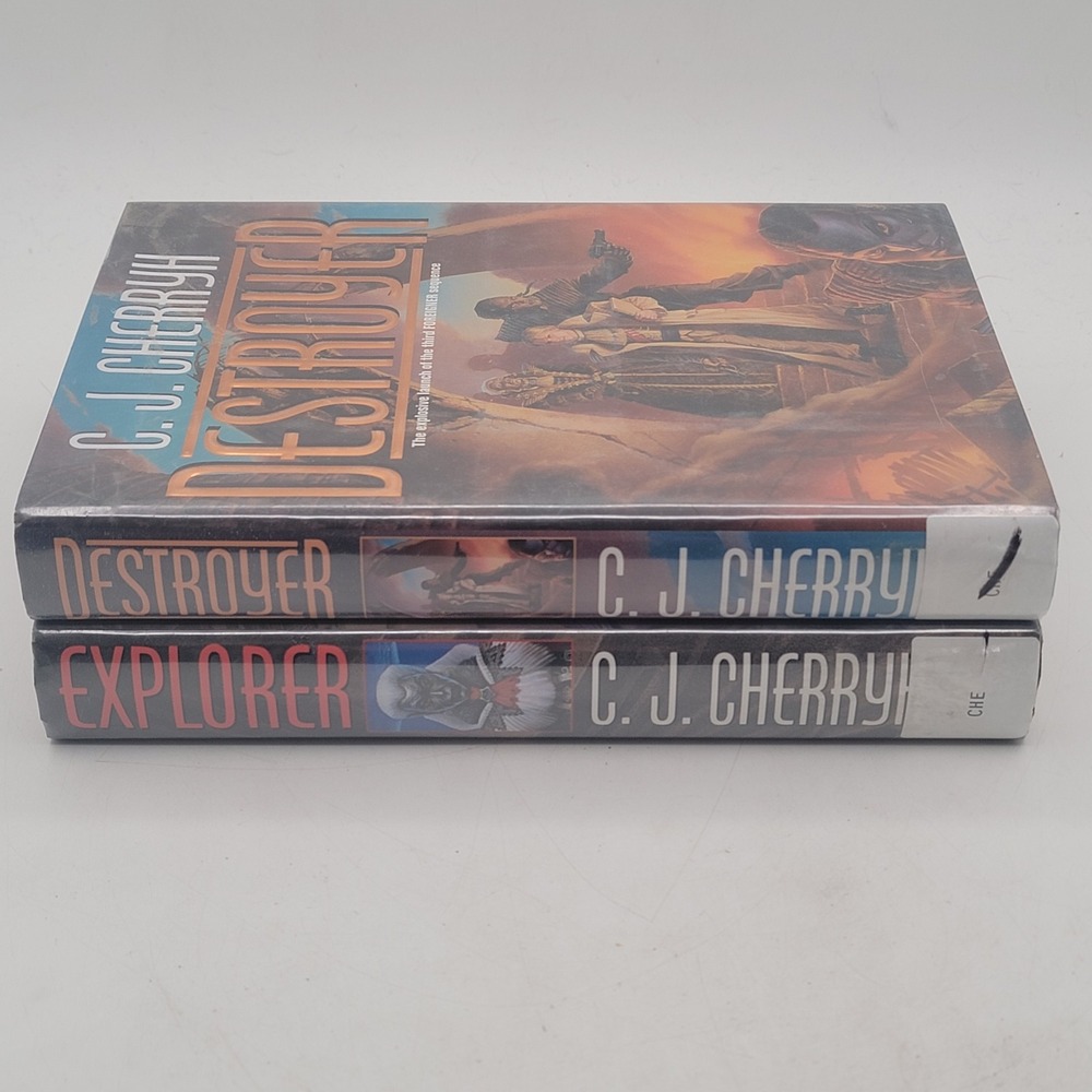 C.J. Cherryh Explorer Destroyer HC 2 Book Lot 1st Print Foreigner 6-7 Sci-Fi